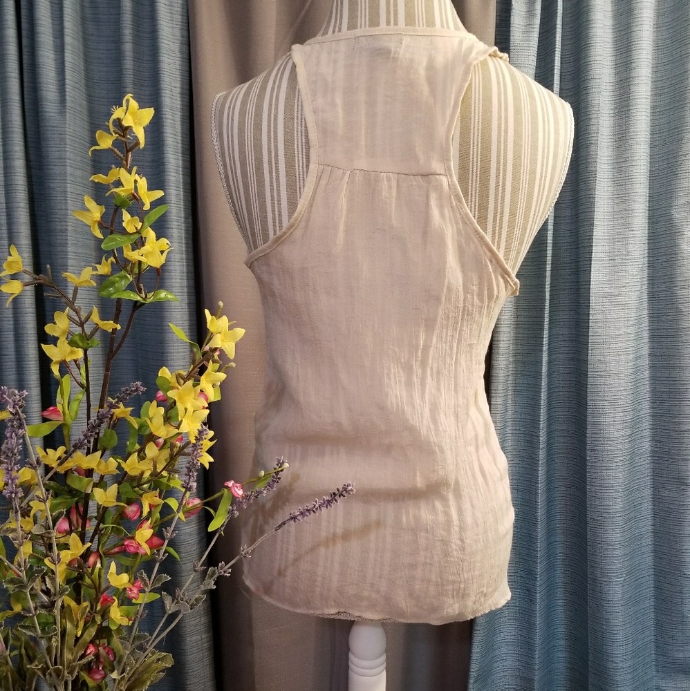 🌻🌺🌻POETRY LINEN FEEL RUFFLE RACERBACK/TANK!! - Picture 2 of 5